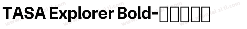 TASA Explorer Bold字体转换